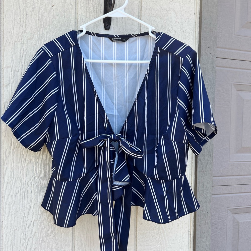Tie blouse